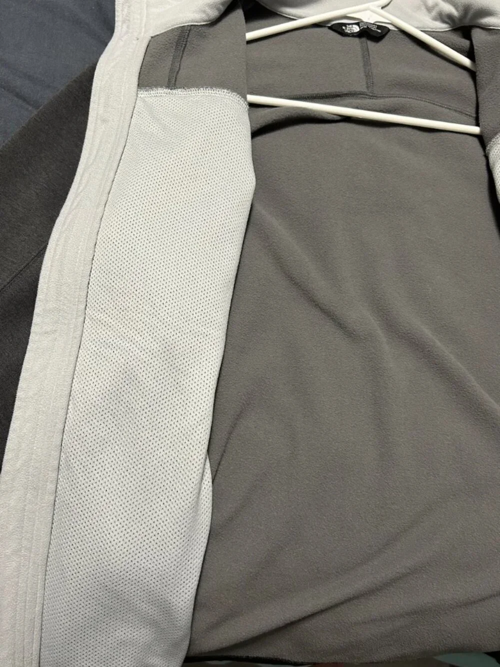The North Face Gray Softshell Full Zip Sweatshirt Jacket Outdoor Men's Size M‎